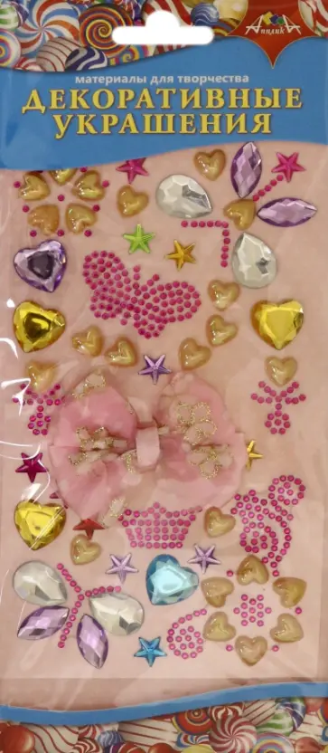 Декоративные украшения Цветочки и бантик-2 (С3764-04) обложка книги