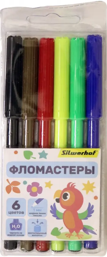 Фломастеры "Веселые друзья", 6 цветов (1481505) обложка книги