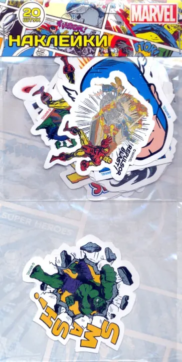 Набор наклеек "Комикс", фигурные (20 штук) обложка книги