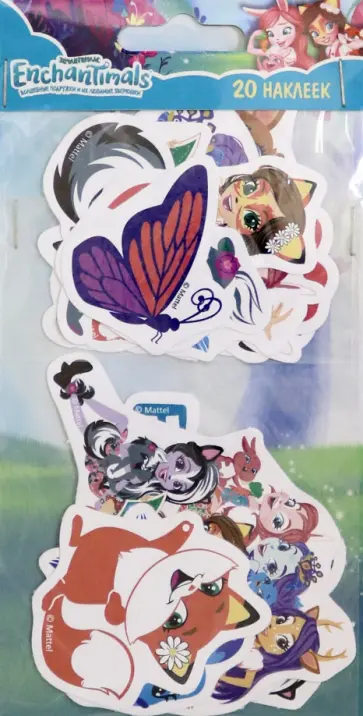 Набор фигурных наклеек "Enchantimals", 20 шт. обложка книги