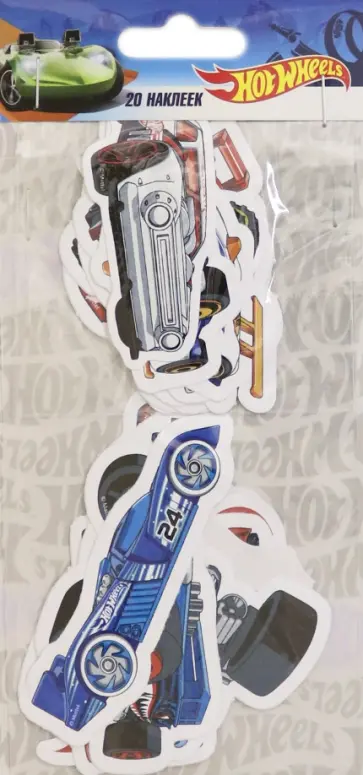 Набор фигурных наклеек "Hot wheels. Спорткары", 20 шт. обложка книги