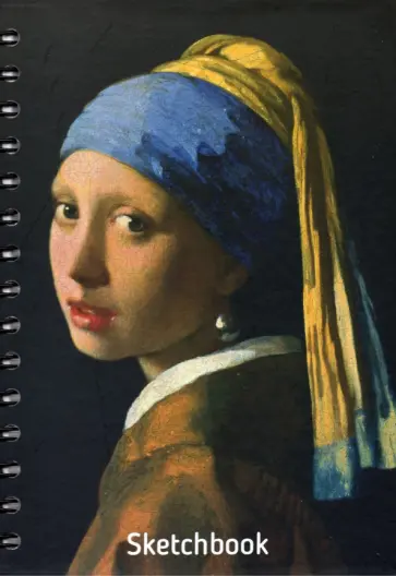 Скетчбук "Вермеер.Девушка с жемчужной сережкой", А5, 100 листов, на спирали (05656) обложка книги