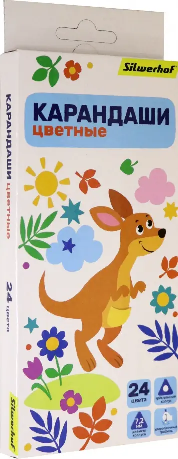 Карандаши "Веселые друзья", 24 цвета, трехгранные (1486328) обложка книги