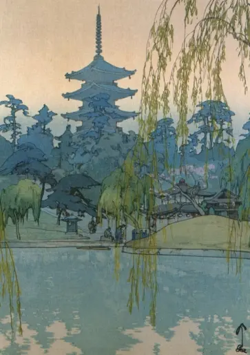 Тетрадь "Пруд Сарусава", 32 листа, без линовки обложка книги