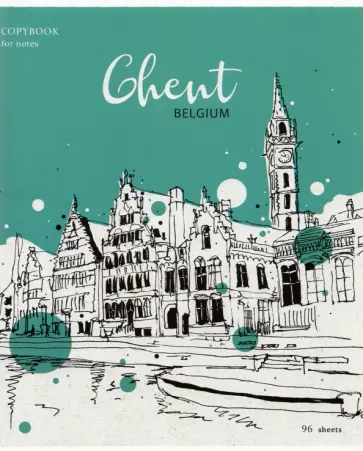 Тетрадь "City sketches", А5, 96 листов, линия, в ассортименте (Т96л_36460) обложка книги