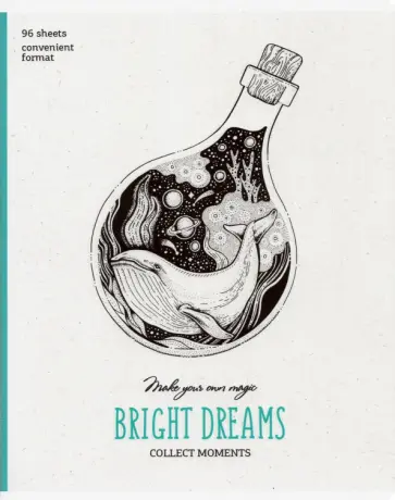 Тетрадь "Bright dreams", А5, 96 листов, клетка, в ассортименте (Т96кМЛВЛ_36414) обложка книги