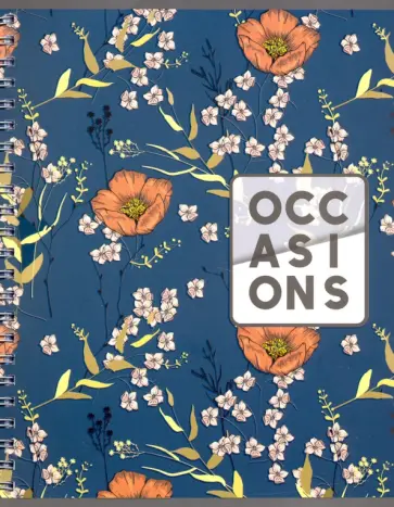 Тетрадь на гребне "Цветы в золоте", А5, 96 листов, клетка, в ассортименте (ТОГК96-ЦВЗ) обложка книги