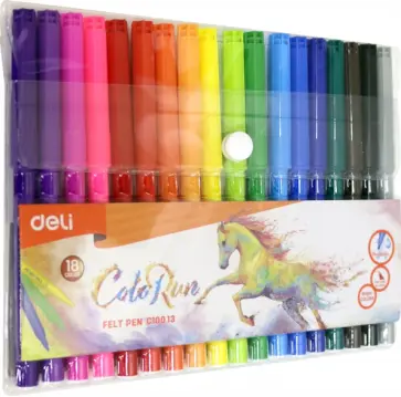 Фломастеры "ColoRun", 18 цветов (EC10013) обложка книги