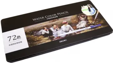 Карандаши акварельные "Nuevo", 72 цвета, липа, в металлической коробке (6524) обложка книги