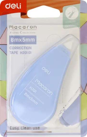 Лента корректирующая (8м х 5мм), цвет корпуса в ассортименте (EH20101) обложка книги