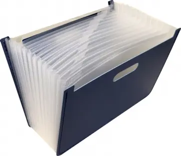 Лоток вертикальный для бумаг, A4, 13 отделений, темно-синий, полипропилен (63951DK-BLUE) обложка книги