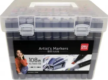 Набор маркеров для скетчинга, 108 цветов (70800-108) обложка книги