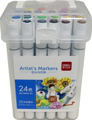 Набор маркеров для скетчинга, 24 цвета (70804-24) обложка книги