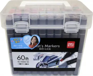 Набор маркеров для скетчинга, 60 цветов (70800-60) обложка книги