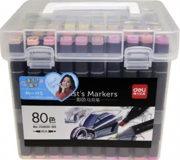 Набор маркеров для скетчинга, 80 цветов (70800-80) обложка книги