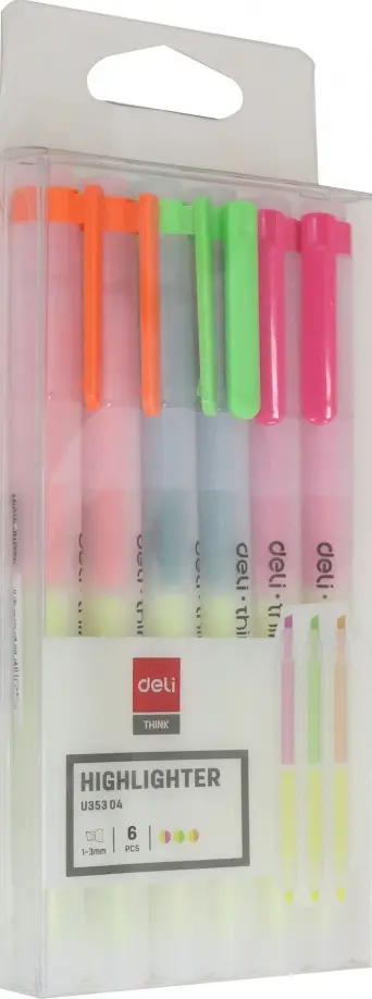 Набор текстовыделителей (6 штук) ассорти Delight (EU3530) обложка книги