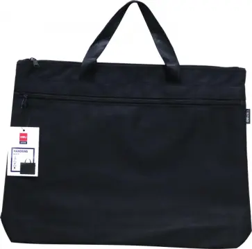 Папка-портфель, 2 отделения, A4, текстиль черный (EB55222) обложка книги