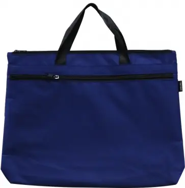 Папка-портфель, 2 отделения, A4, текстиль синий (EB55232) обложка книги