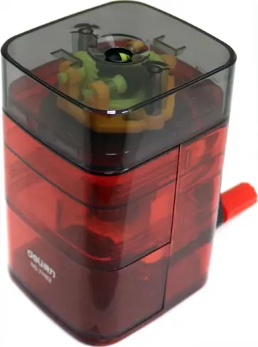 Точилка механическая,1 отверстие, пластиковая, цвет красный (71162Red) обложка книги