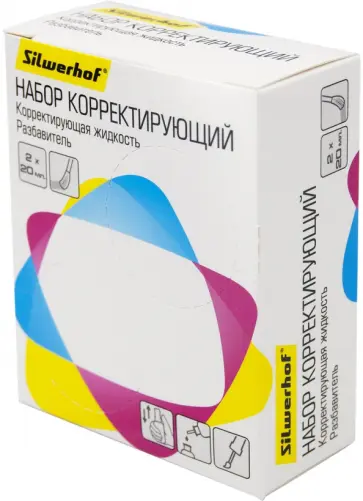 Жидкость корректирующая и разбавитель, 2х20 мл. Жидкость корректирующая и разбавитель, 2х20 мл. обложка книги