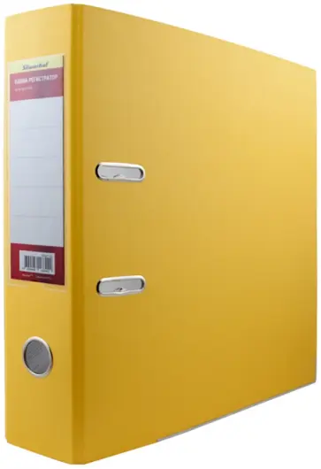 Папка-регистратор, A4, 75 мм, желтая (355021-05) обложка книги