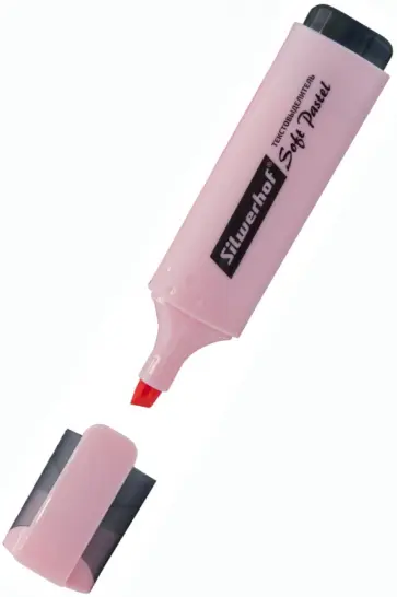 Текстовыделитель, розовый пастельный (108133-26/1218355) обложка книги