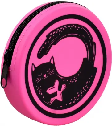 Кошелёк силиконовый "Розовый кот", 10.5х10.5х2.5 см. (54265) обложка книги