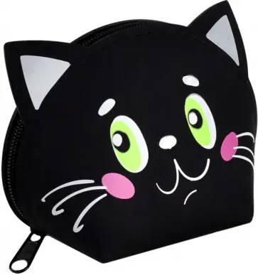 Кошелёк силиконовый "Черный кот", 10х7х5.5 см. (54268) обложка книги