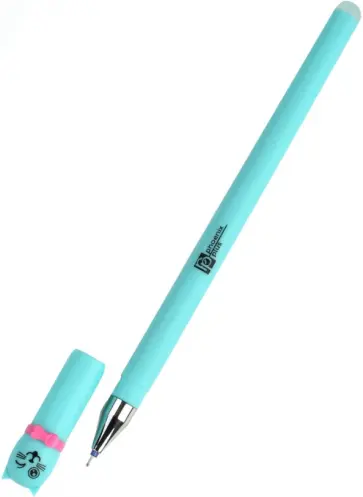 Ручка гелевая Пиши-стирай. Милые коты, 0.5, синие стираемые чернила, в ассортименте обложка книги