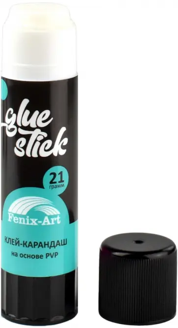 Клей-карандаш Круги на черном, 21 грамм, в ассортименте обложка книги