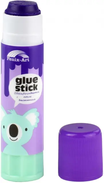 Клей-карандаш Фиолетовый, 9 грамм, в ассортименте обложка книги