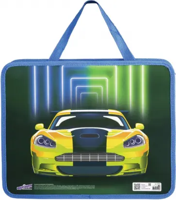 Папка с ручками Neon car, А4 обложка книги