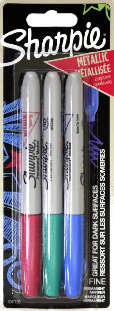 Набор маркеров перманентных Fine, металлизированные, 3 штуки обложка книги