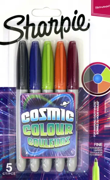 Набор маркеров перманентных Fine, 5 цветов обложка книги