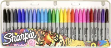 Набор маркеров перманентных Fine, 28 штук, тонкий обложка книги