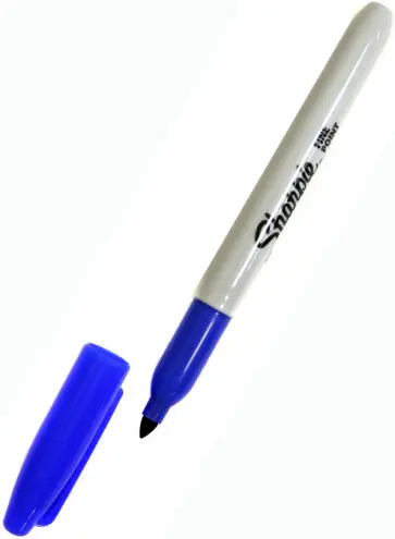 Маркер перманентный Fine, синий Маркер перманентный Fine, синий обложка книги