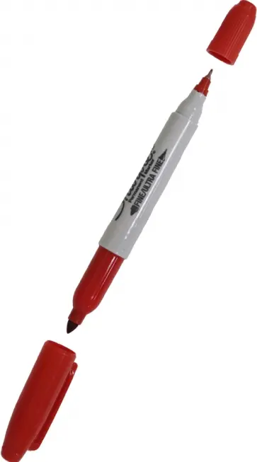 Маркер перманентный Twin Tip, красный, двухсторонний Маркер перманентный Twin Tip, красный, двухсторонний обложка книги