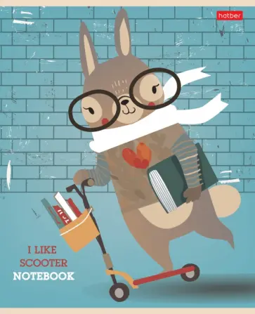 Тетрадь I LIKE_sсooter, 48 листов, клетка, А5, в ассортименте обложка книги