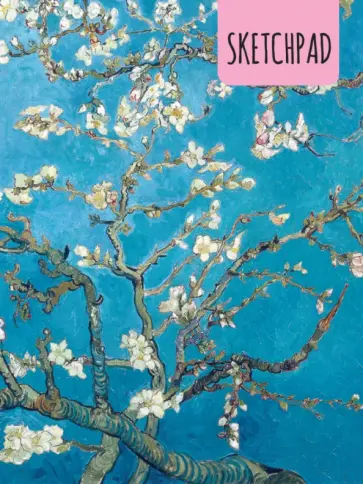 Скетчпад Ван Гог. Цветущий миндаль, 40 листов, А5 обложка книги