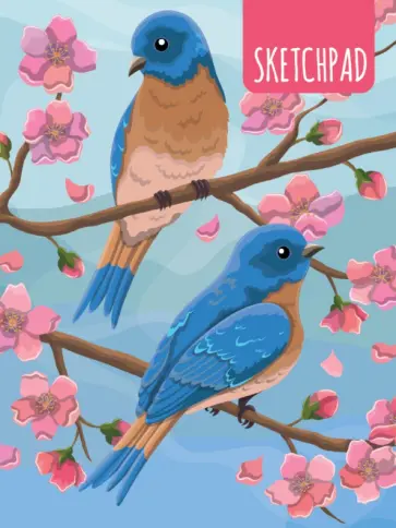 Скетчпад Птицы, 40 листов, А5 обложка книги
