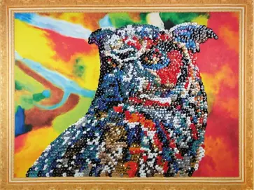 Картина из пайеток Мудрая сова обложка книги