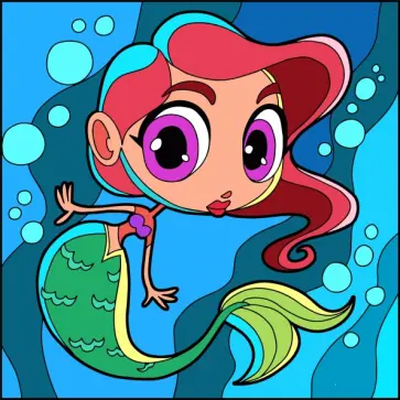 Картина по номерам Маленькая русалочка обложка книги