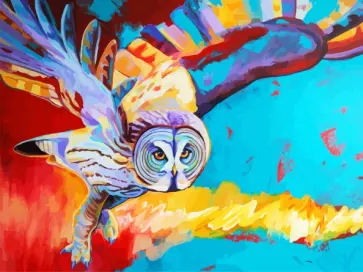 Картина по номерам на картоне Полет совы обложка книги