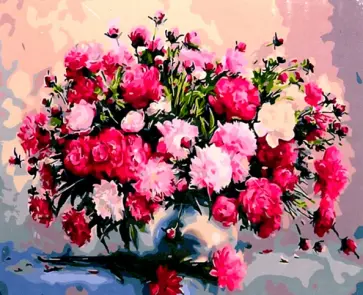 Картина по номерам на подрамнике. Букет садовых цветов обложка книги