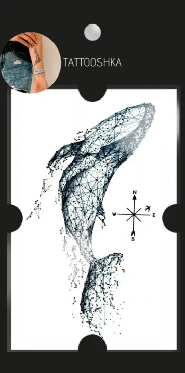 Тату временное малое, Кит обложка книги