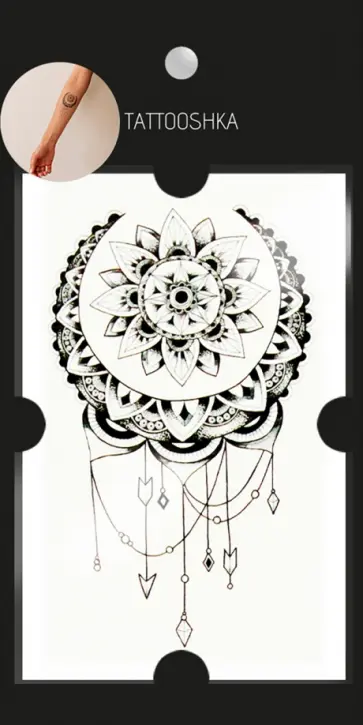 Тату временное малое, Ловец снов с подвесками обложка книги