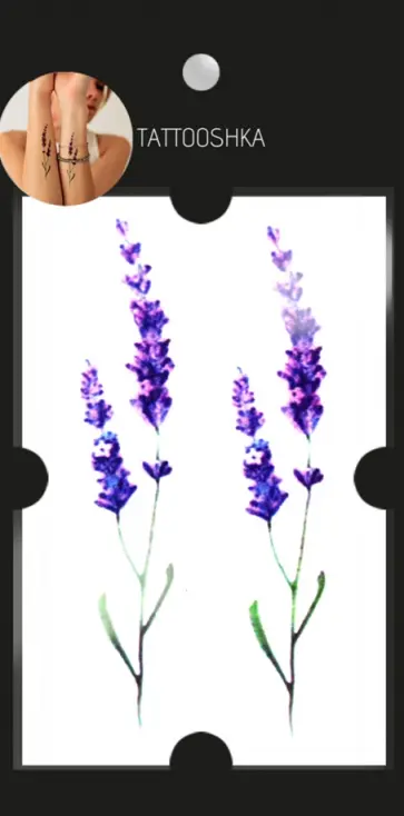 Тату временное малое, 2 Лаванды обложка книги