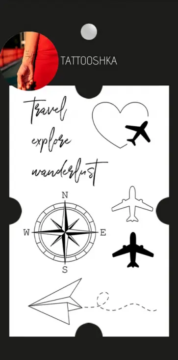 Тату временное малое, Путешествия обложка книги