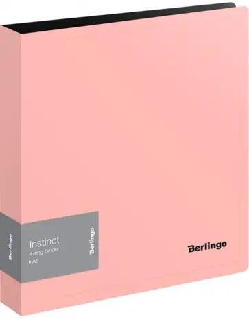 Папка на 4-х кольцах Instinct, А5, фламинго обложка книги