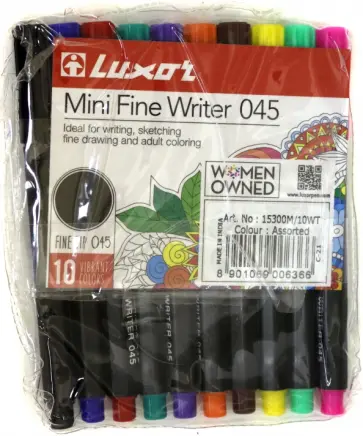 Набор капиллярных ручек Mini Fine Writer 045, 10 цветов обложка книги